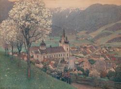 Gustav Jahn Prozession bei Mariazell. oil painting image